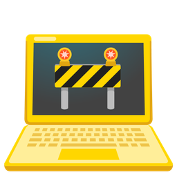 construction and laptop