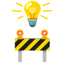 construction and light bulb