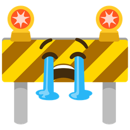 construction and loudly crying face