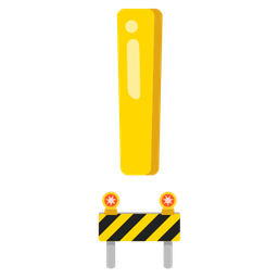 construction and red exclamation mark