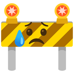 construction and sad but relieved face