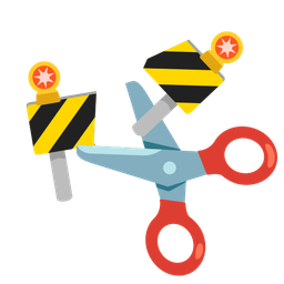 construction and scissors