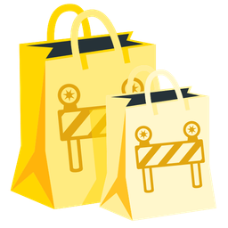 construction and shopping bags