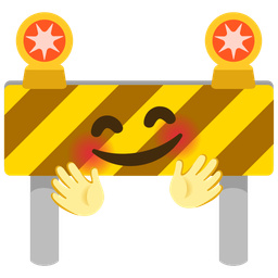 Construction and Smiling face with open hands