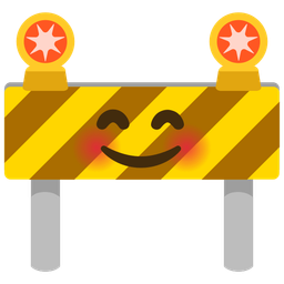 Construction and Smiling face with smiling eyes