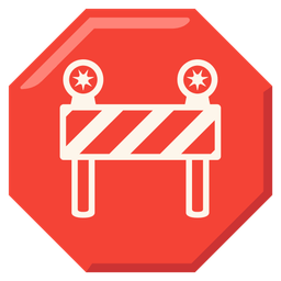 construction and stop sign