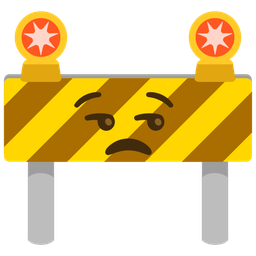 construction and unamused face