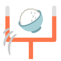 Cooked rice and American football