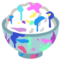 Cooked rice and Artist palette