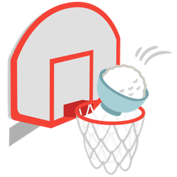 Cooked rice and Basketball