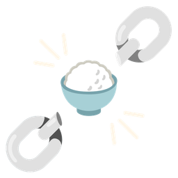 Cooked rice and Chains