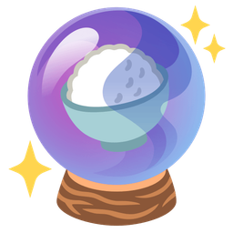 Cooked rice and Crystal ball