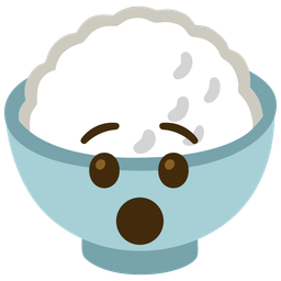 Cooked rice and Hushed face