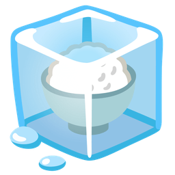 Cooked rice and Ice