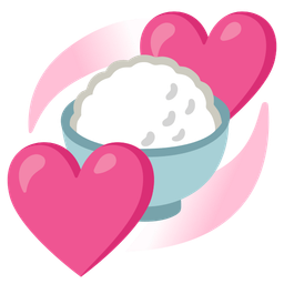 Cooked rice and Revolving hearts