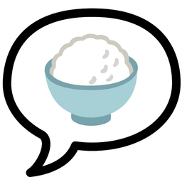 Cooked rice and Speech balloon
