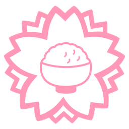 Cooked rice and White flower