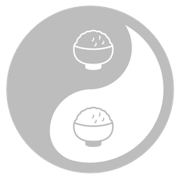 Cooked rice and Yin yang
