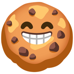 Cookie and Beaming face with smiling eyes