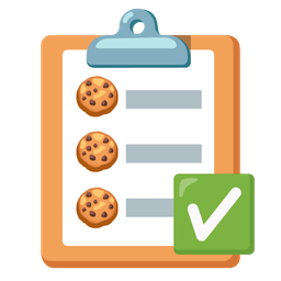 Cookie and Check mark button