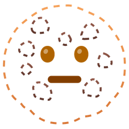 Cookie and Dotted line face