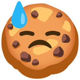 Cookie and Downcast face with sweat