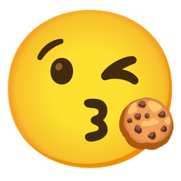 Cookie and Face blowing a kiss