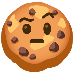 Cookie and Face with raised eyebrow
