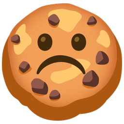 Cookie and Frowning face