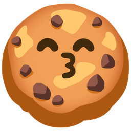 Cookie and Kissing face with smiling eyes