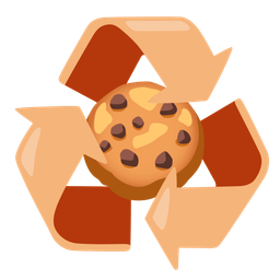 Cookie and Recycling symbol