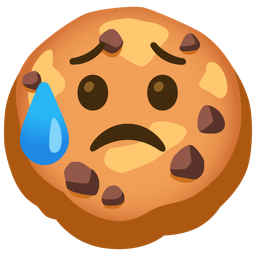 Cookie and Sad but relieved face