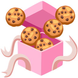 Cookie and Wrapped gift