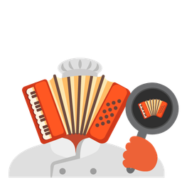 cooking and accordion