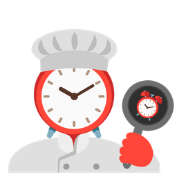 cooking and alarm clock
