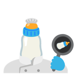 cooking and baby bottle