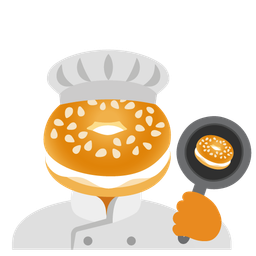 cooking and bagel