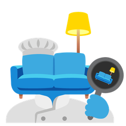 cooking and couch and lamp