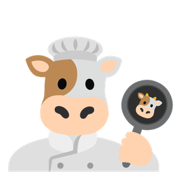 cooking and cow face