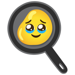 cooking and face holding back tears