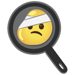 cooking and face with head-bandage