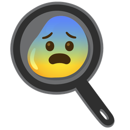 cooking and fearful face