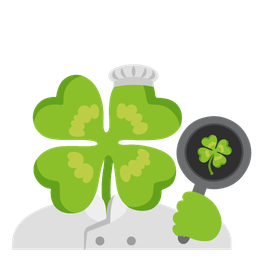 cooking and four leaf clover