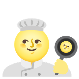 cooking and full moon face