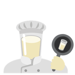 cooking and glass of milk