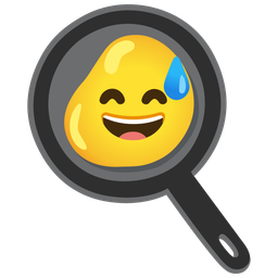 Cooking and Grinning face with sweat