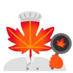 cooking and maple leaf