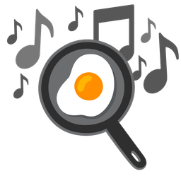 cooking and musical notes