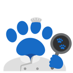 cooking and paw prints