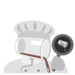 cooking and pouring liquid